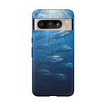 Amberjack School Phone Case, Open Water Sunlight Tough Cover