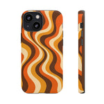 Groovy Wave Lines Retro Art Tough Phone Case