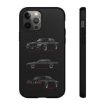 Black GNX Phone Case, Three-View Muscle Car Vector Tough Cover