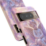 Cherub Cloud Throne Phone Case, Pastel Marble 3D Render Cover