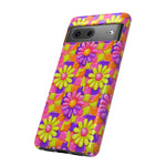 Trippy Daisy Retro Floral Pattern phone case | Tough Cases