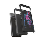 Neon Anatomical Skeleton Phone Case | Internal Displacement Art