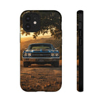 70 Chevelle SS Phone Case, Blue Muscle Car Golden Hour Dirt Road Cover
