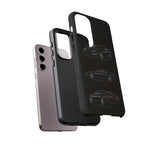 Black 300ZX Sports Car Tough Phone Case - Multi View