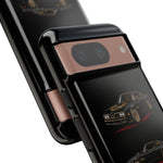 Trans Am Phone Case Black Gold, Three-View Vector Tough Cover