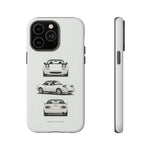 1989 Miata White Triple View Roadster Tough Phone Case Cover