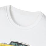 Yellow 1955 Chevy Bel Air T-Shirt | Vintage Classic Car Trio Illustration