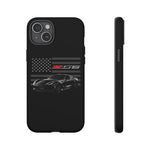 C7 Z06 American Flag Black Sports Car Tough Phone Case Cover