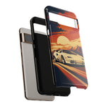 Retro Sunset Countach phone case | Sports car tough cover
