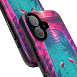 Neon Flamingo Pool Vaporwave Art Tough Phone Case