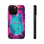 Neon Flamingo Pool Vaporwave Art Tough Phone Case