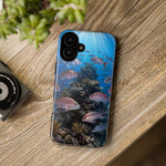 Snapper Reef Phone Case, Sunlit School Ocean Fishing Tough Cover
