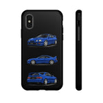Tough Phone Case - Blue Celica GT-Four JDM Rally Car Multi View Art