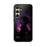 Melancholy Data Poster Phone Case, Glitch Anime Sky Tough Cover