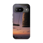 Temple Bell Sunset Phone Case Japan Zen Tough Case