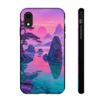 Japanese Landscape Rocks Water Vaporwave Phone Case – Nature Aesthetic