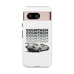 White Countach Retro Tough Phone Case Cover Gift Art