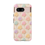 Pastel Swirl Lollipops Tough Case | Candy Pattern Phone Cover