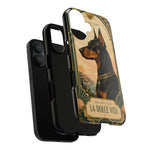 Doberman Art Deco 'La Dolce Vita' Phone Case | Vintage Dog Design