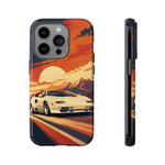 Retro Sunset Countach phone case | Sports car tough cover