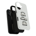 1989 Miata White Triple View Roadster Tough Phone Case Cover