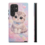 Scottish Fold Cat Kawaii Cute Portrait Art Tough Phone Case
