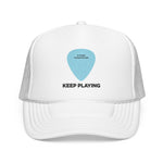 Keep Playing Guitar Pick Hat If Found Please Return Musician Funny Cap