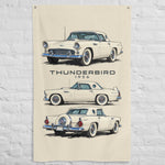 1956 Thunderbird Porthole Banner 34x56 Garage Man Cave Wall Decor Gift