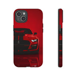Red Mustang Art Phone Case, GT500 American Muscle Car Tough Cover