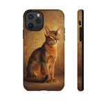 Abyssinian Warm Ticked Portrait Art Tough Phone Case