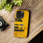 Yellow Skyline Phone Case, R34 GTR 90s JDM Legend Tough Cover for Men Gift