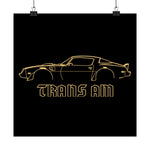 1977 Trans Am Poster Firebird Classic Muscle Car Wall Art Vintage Garage