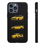 Yellow Type R Sports Car Phone Case Tough JDM Hot Hatch Multi View Print