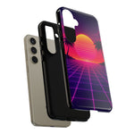 Classic Grid Sunset Vaporwave Art Tough Phone Case