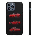 FD RX7 Phone Case Red, Three-View Vector Cover, JDM Gift