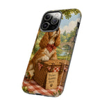 Cocker Spaniel Picnic Scene phone case | vintage dog art