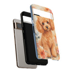 Miniature Poodle Whimsical Watercolor Art Tough Phone Case