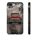 F100 Phone Case, Red White Classic Truck Foggy Road Cover, Gift