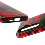 Scottish Terrier Silhouette Plaid Art Tough Phone Case