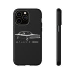 Vintage Galaxie 500 Phone Case | Classic Car Illustration, Black