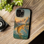 Leaping Golden Trout Lake Scene phone case | Tough Cover