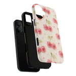Pink Cherry Pattern Phone Case | Cute Retro Fruit Design