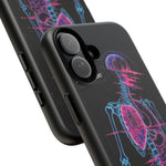 Neon Anatomical Skeleton Phone Case | Internal Displacement Art