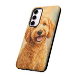 Goldendoodle Fluffy Curls Portrait Art Tough Phone Case