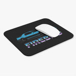 Firebird Retro 80s Car Mouse Pad – Blue Coupe Neon Logo, Non-Slip Rubber Base