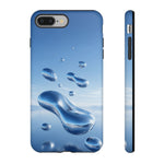 Floating Chrome Water Droplets Phone Case Tough Cover