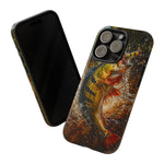 Peacock Bass Strike Phone Case Freshwater Fishing Gift for Anglers