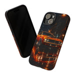 Orange Cuda Phone Case, Rainy City Night Muscle Car Tough Cover