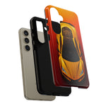 Z06 Corvette Phone Case, Yellow Top-Down Duotone Gradient Cover