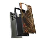 Maine Coon Forest King Watercolor Art Tough Cat Phone Case